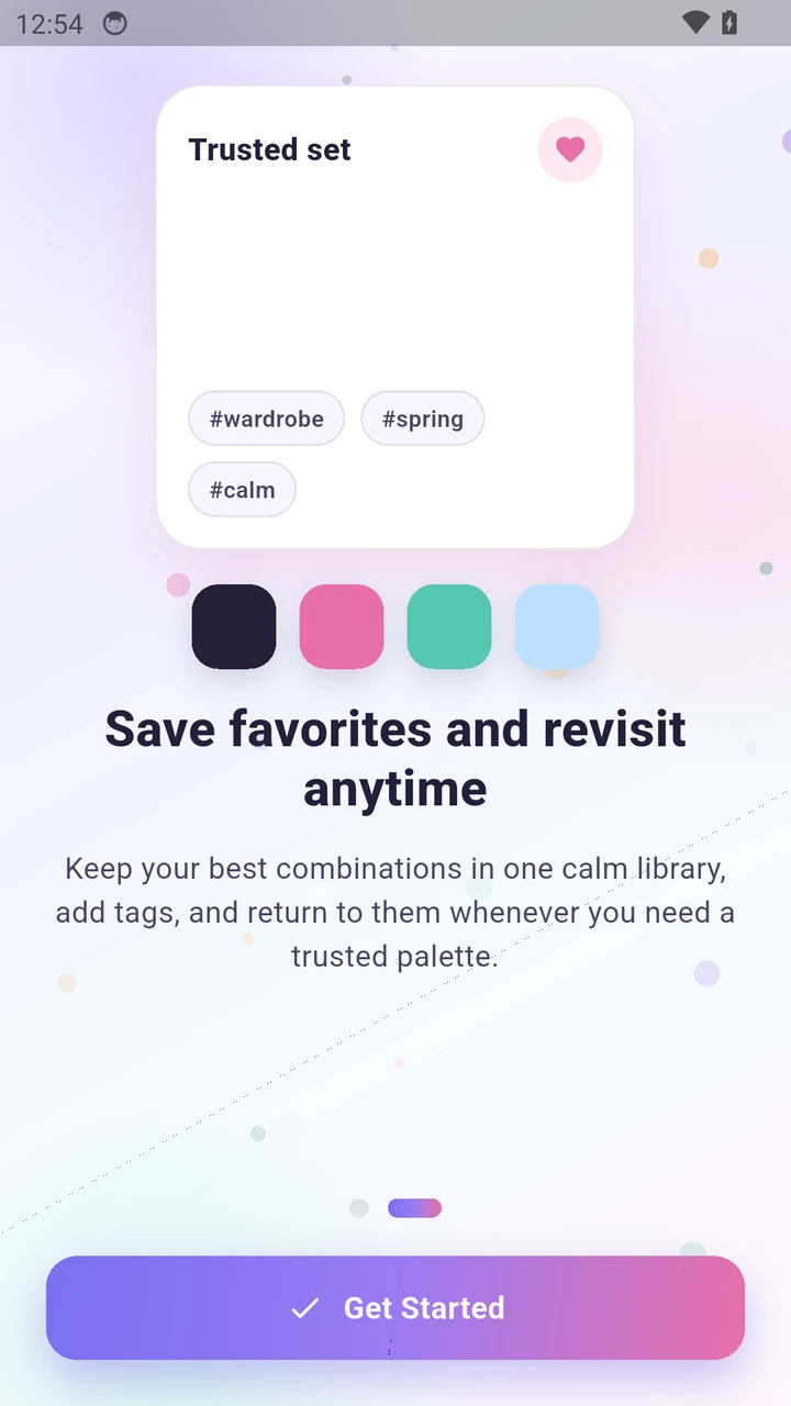 White Palette favorites screen